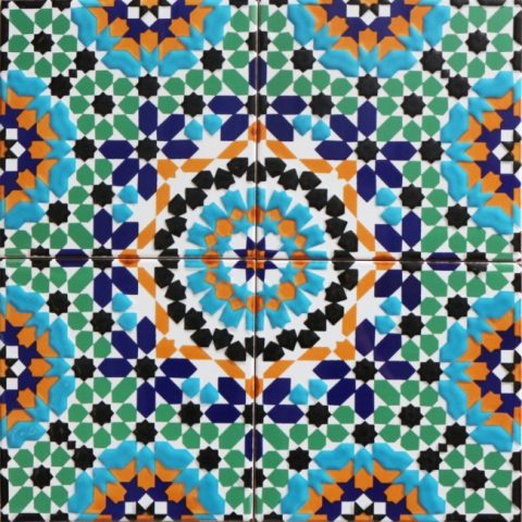 20x20 cm Çini Karo D-102